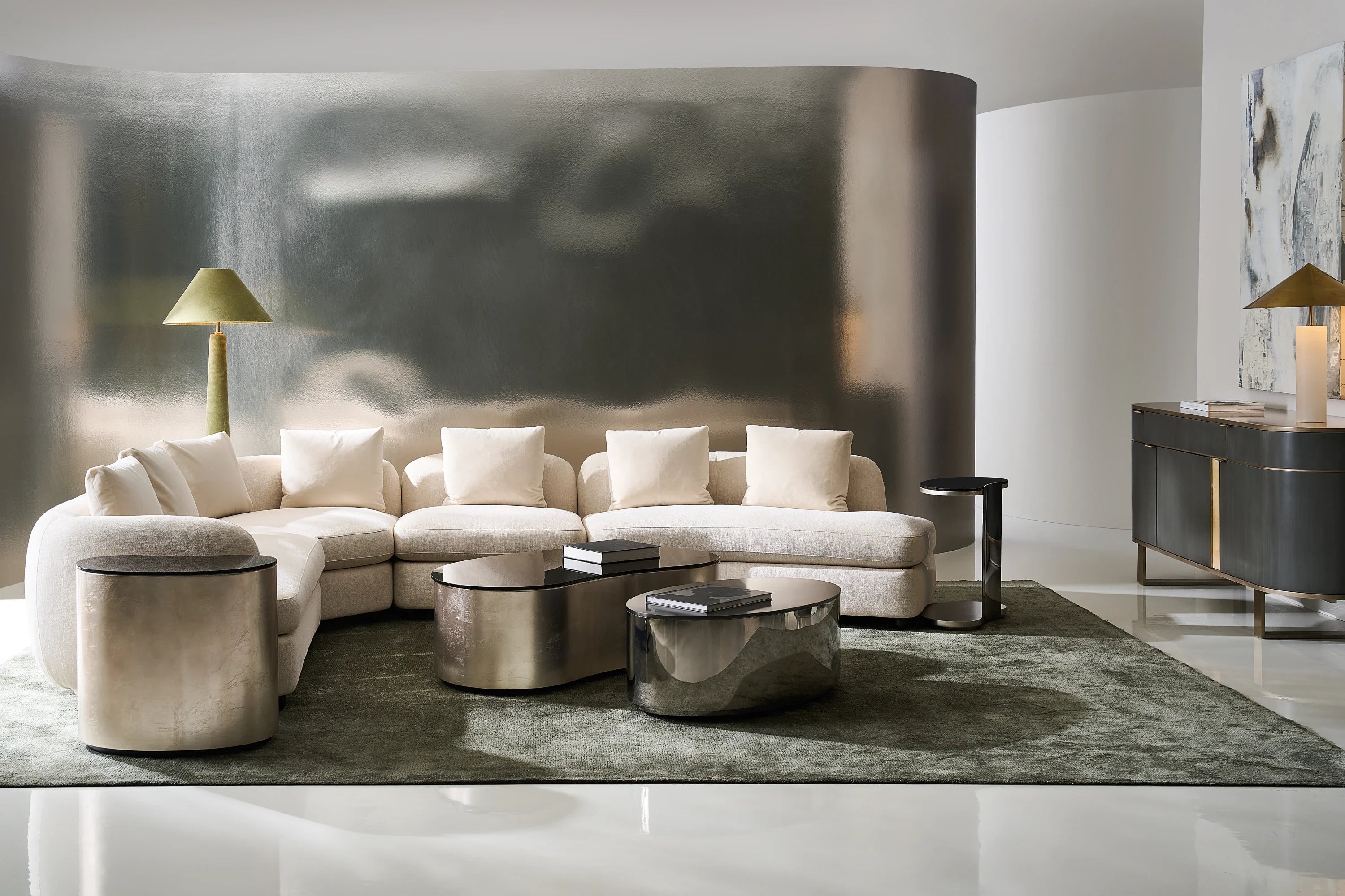 Lumi sectional styled in a contemporary living room
