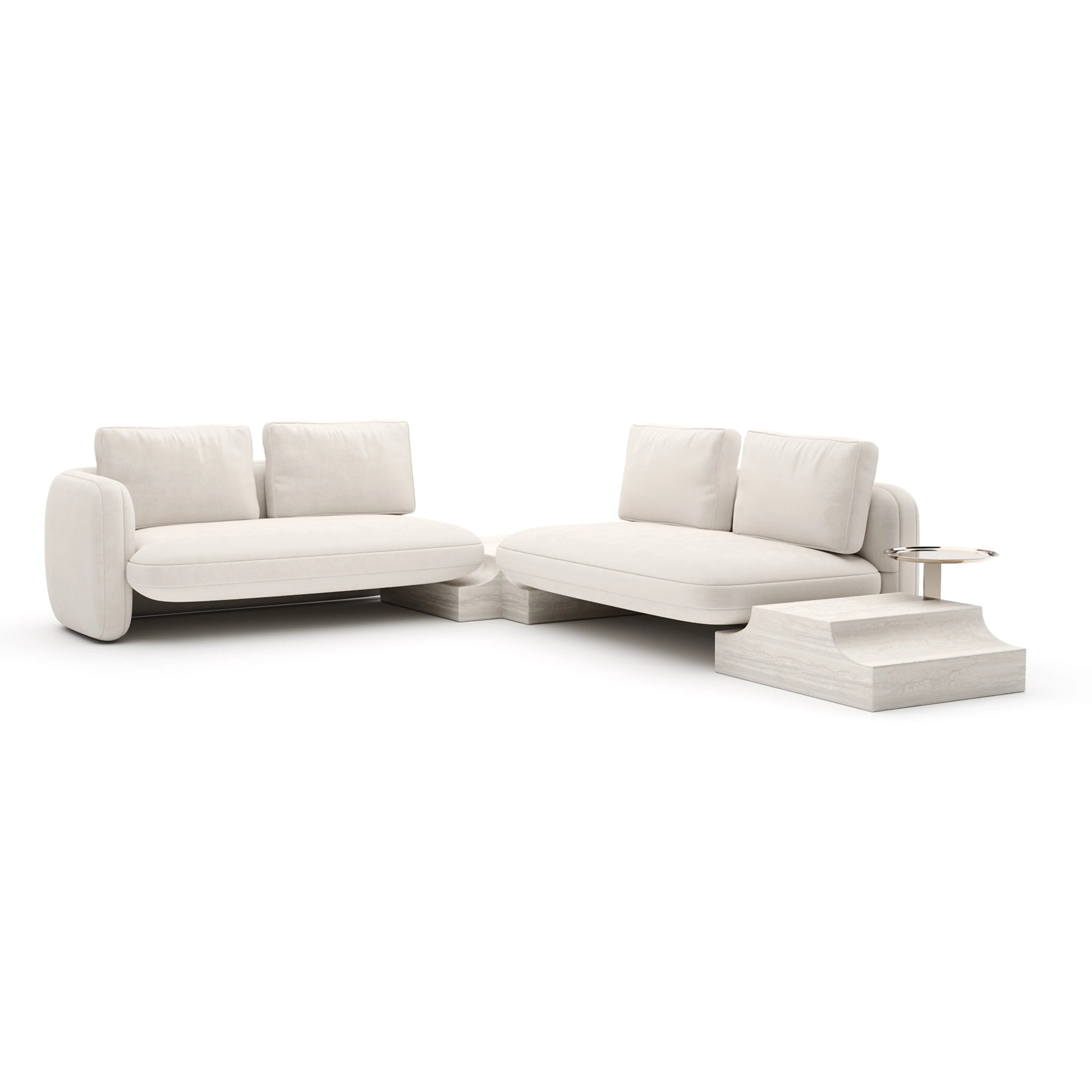 Overlap Wedge Sectional Ecru - main image