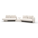 Overlap Left Bumper Sectional Ecru - primary image