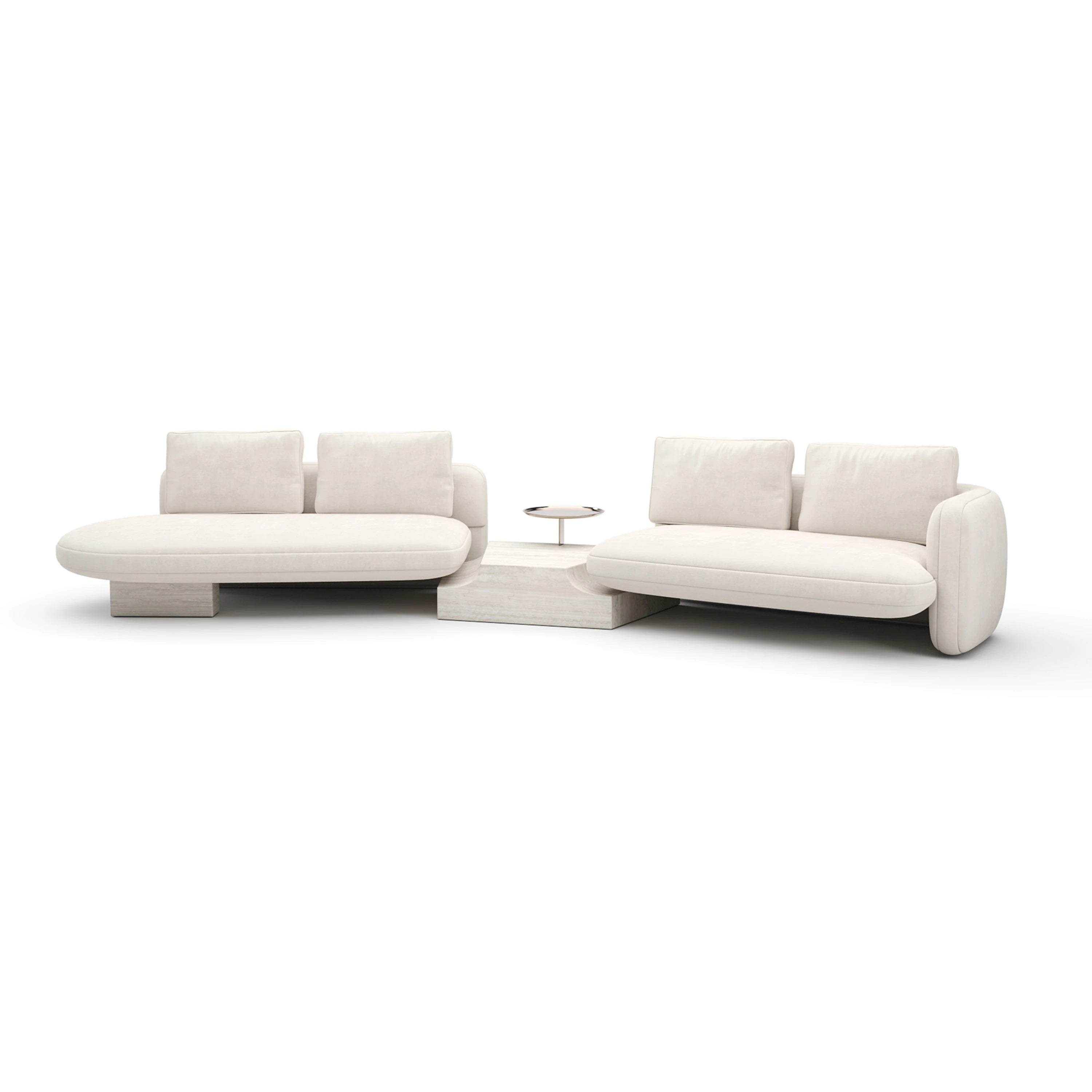 Overlap Left Bumper Sectional Ecru - primary image