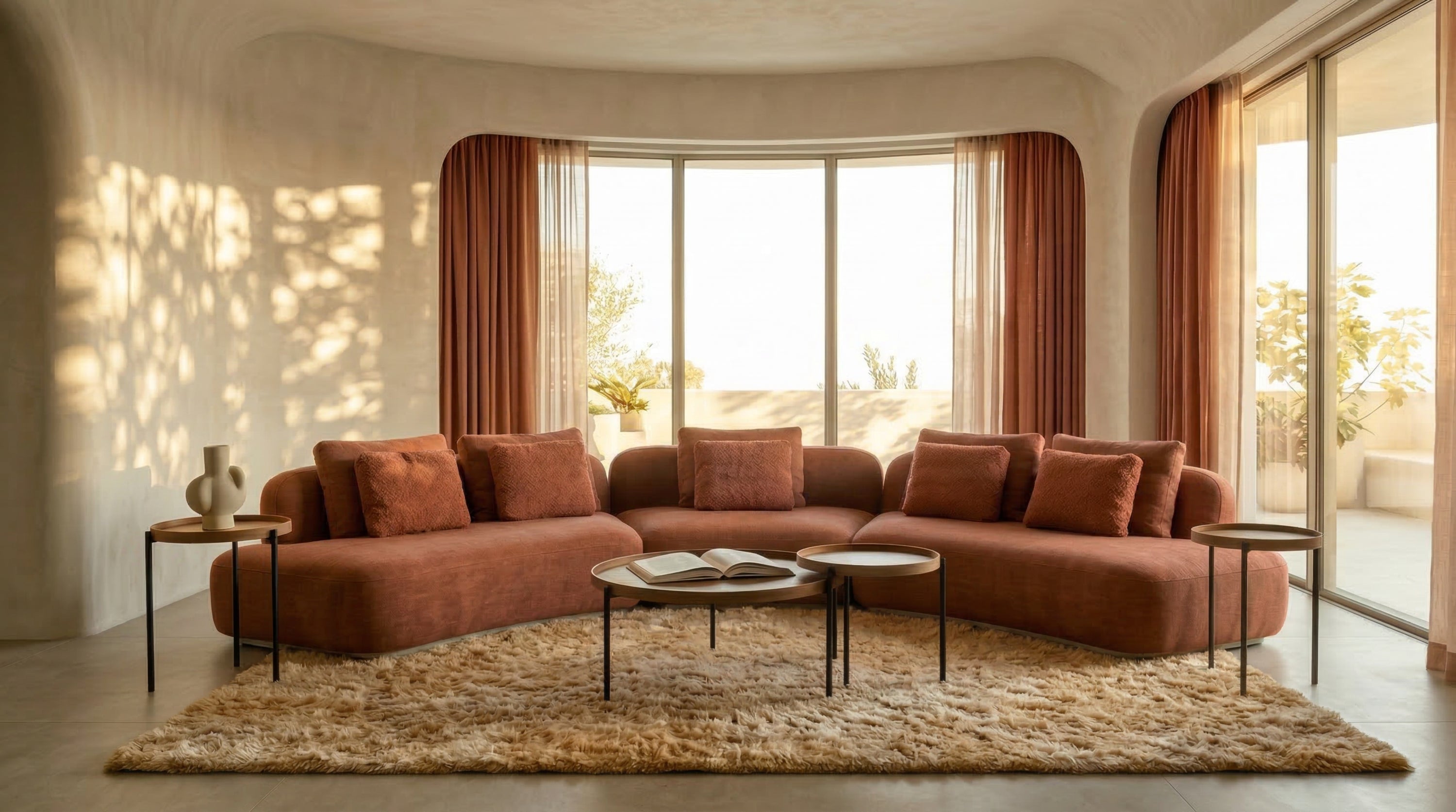 Sasso 3pc Sofa - Saffron in room - angle 1