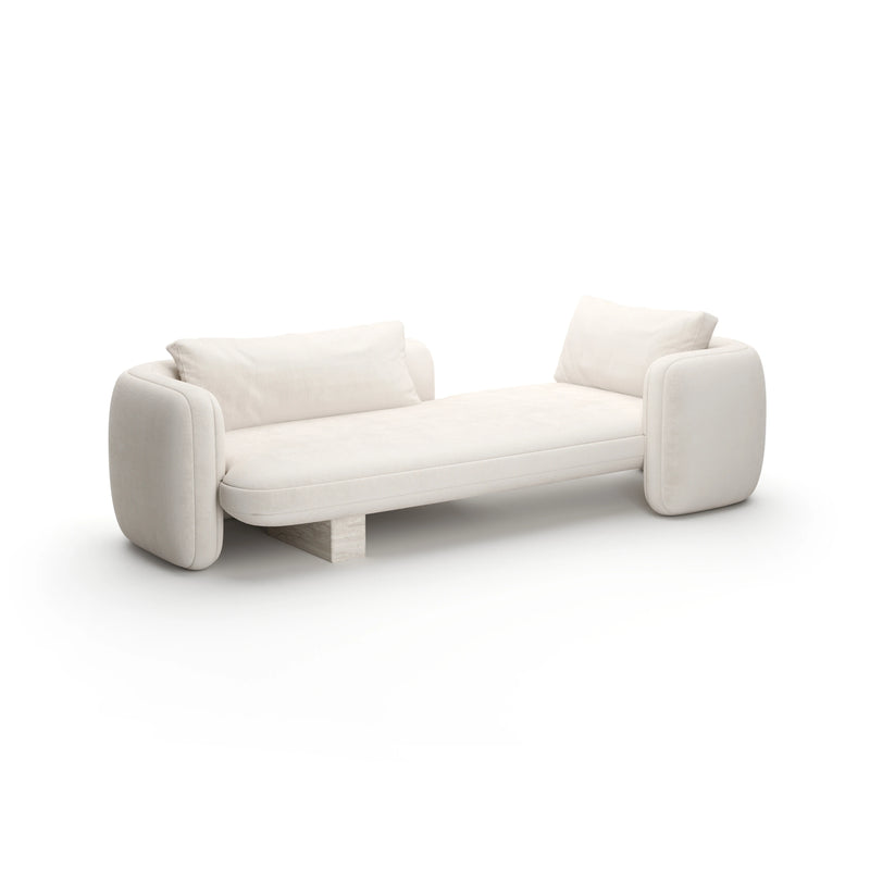 Overlap Bedroom Chaise Ecru
