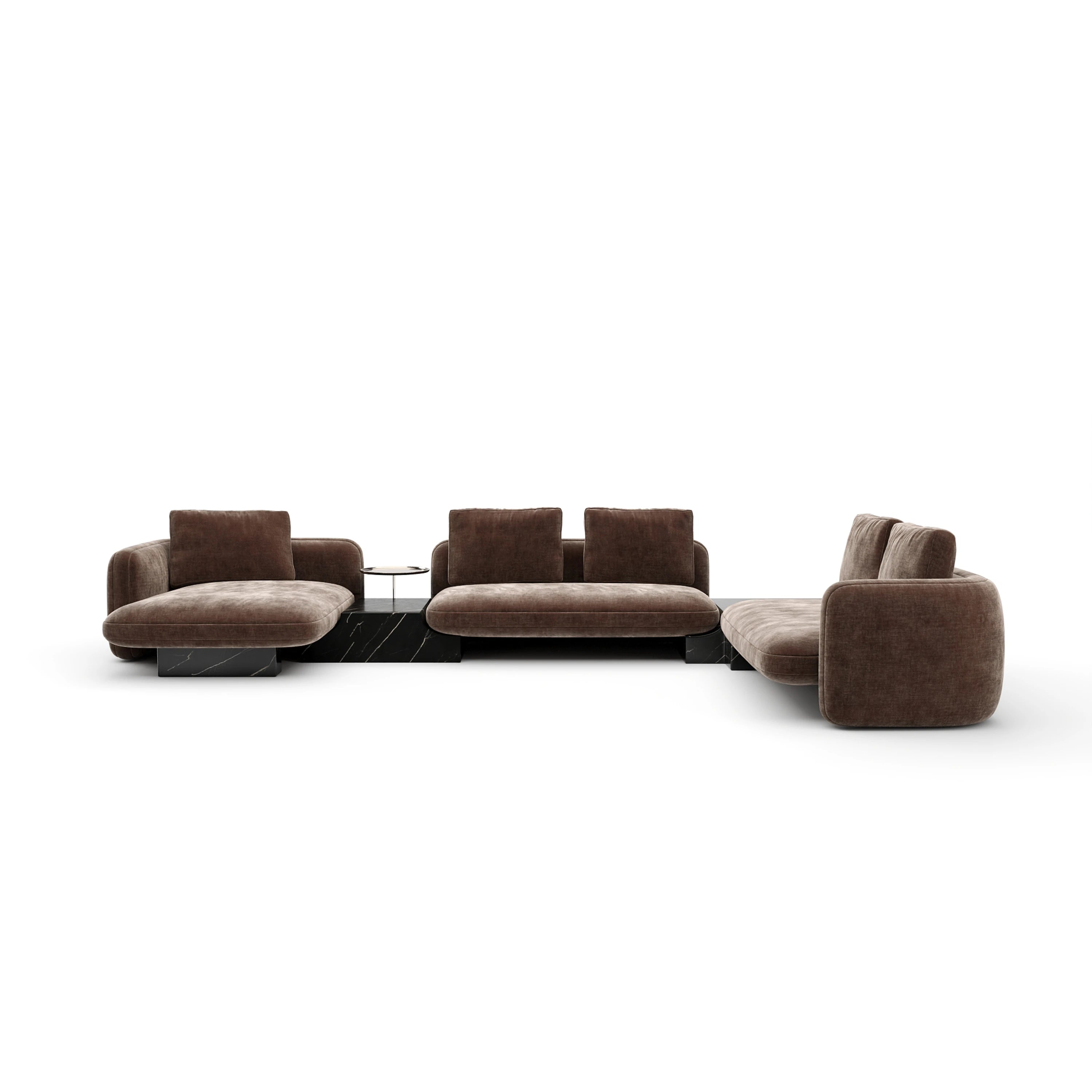 Overlap 5Pc Right Sectional Dark Taupe - primary image