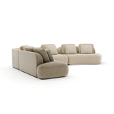 Sasso Large Curved L Sec - Oatmeal - 2nd angle