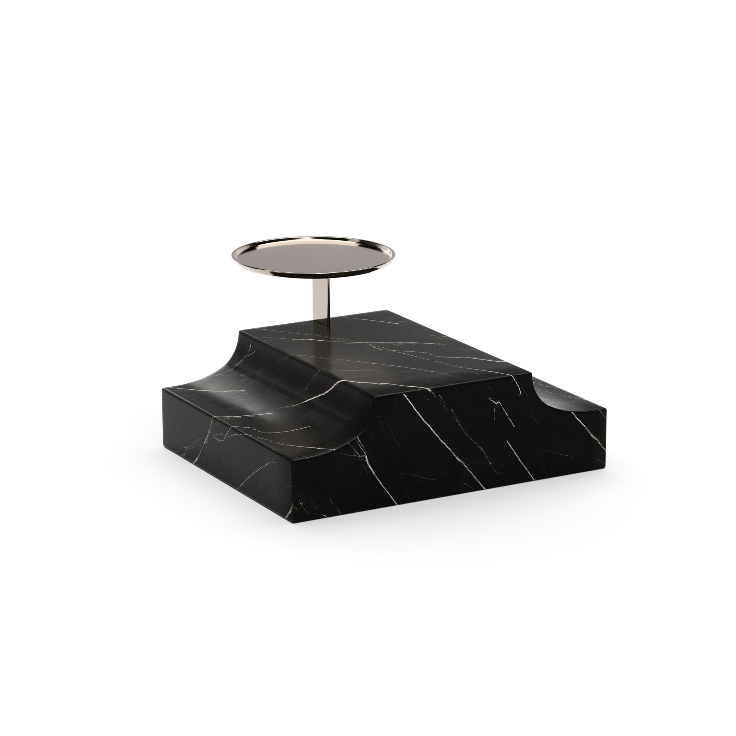 Overlap Rectangle Wedge Base Dark - 3rd angle