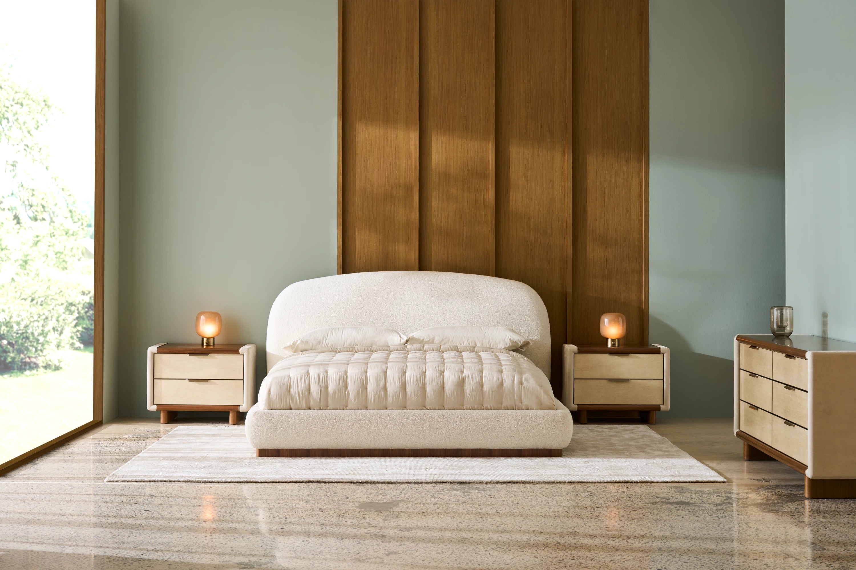 Botero King Bed in room - angle 1