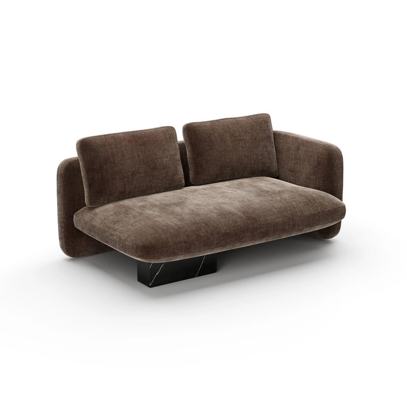 Overlap Raf Loveseat Dark Taupe