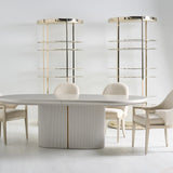 Love Dining Table - Matte Pearl in room - angle 1