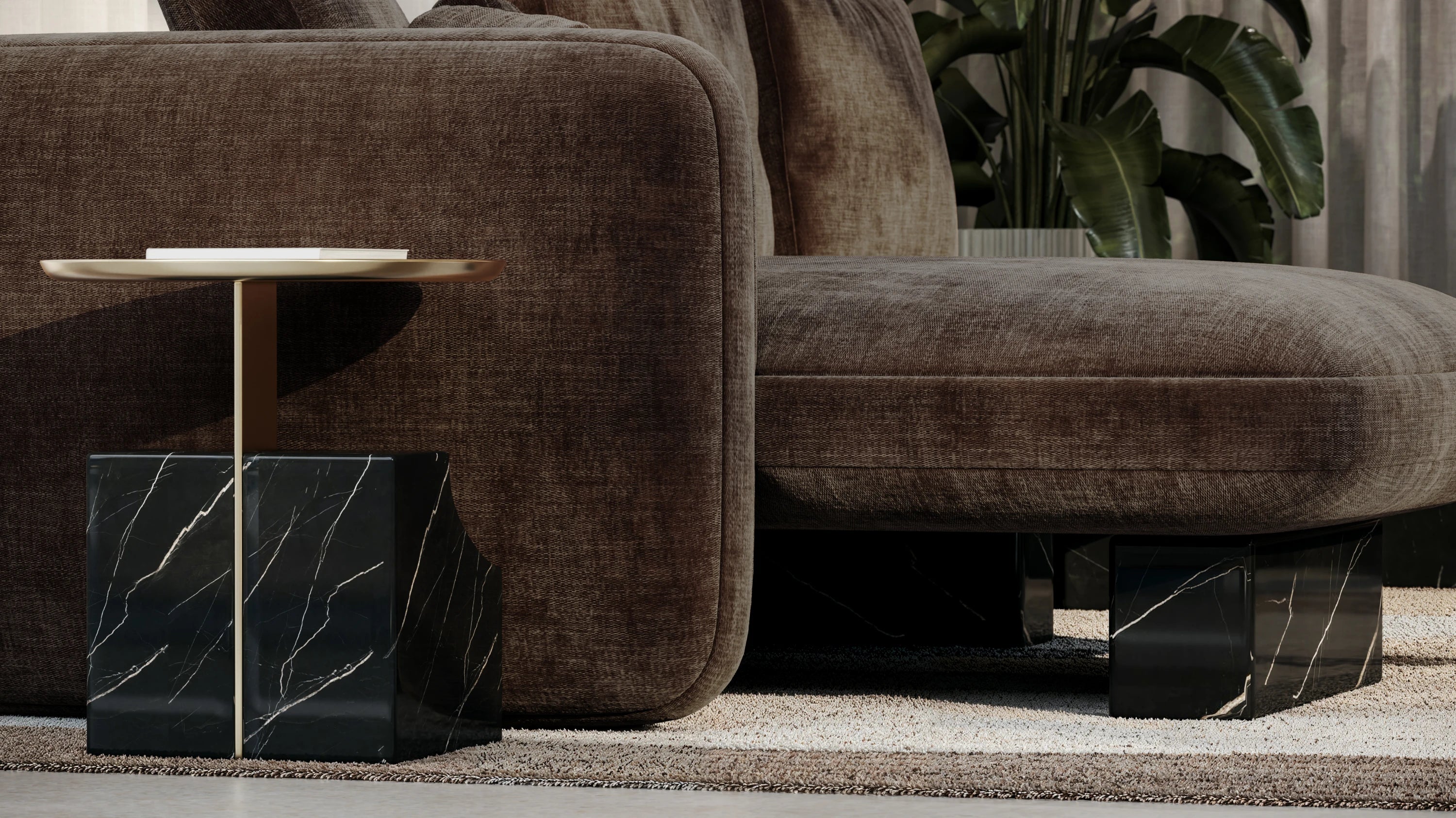 Overlap Laf Chaise Dark Taupe - detail 2.0