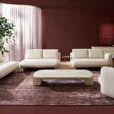 Overlap Raf Loveseat Ecru in room - angle 1