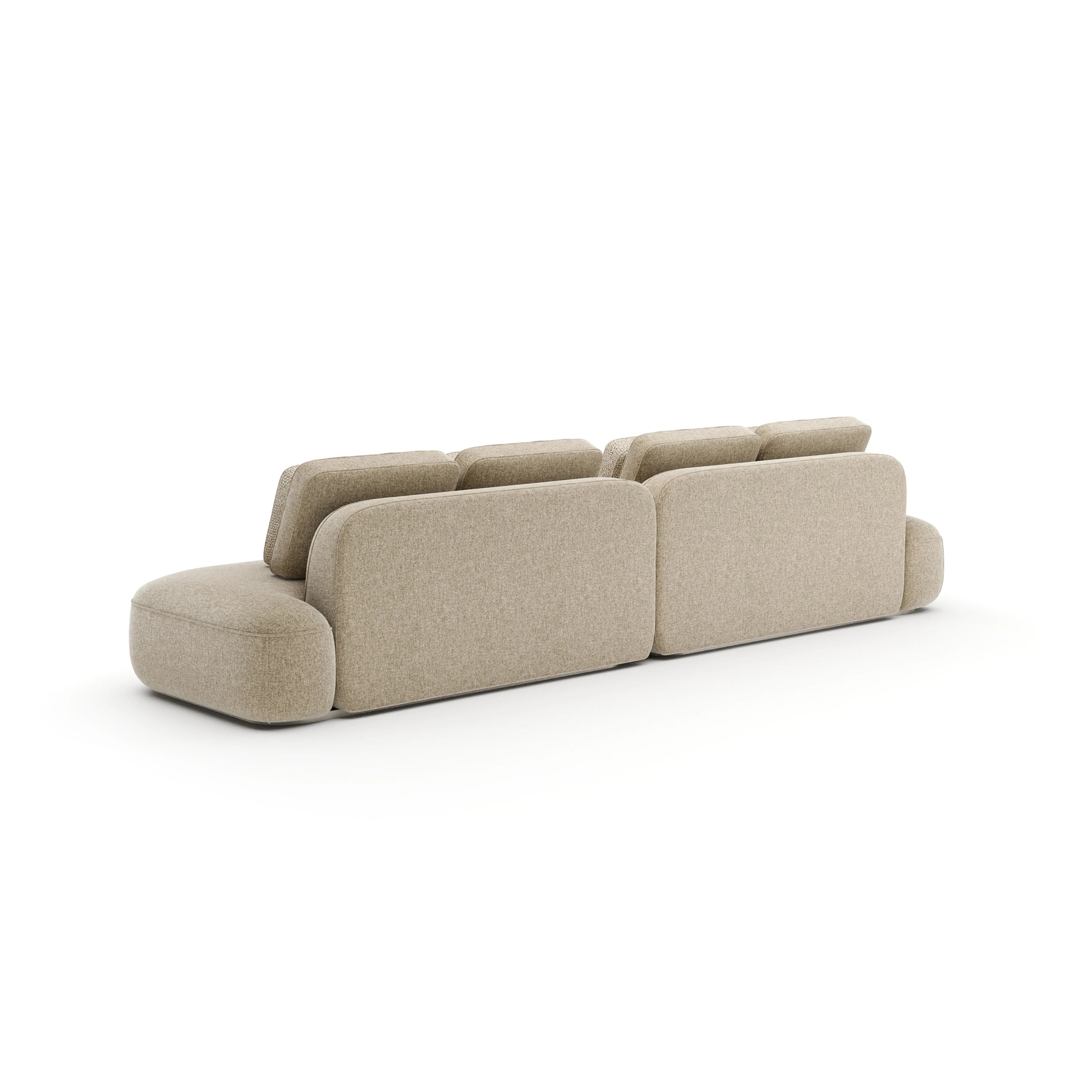 Sasso 2Pc Straight Sofa - Oatmeal - 3rd angle