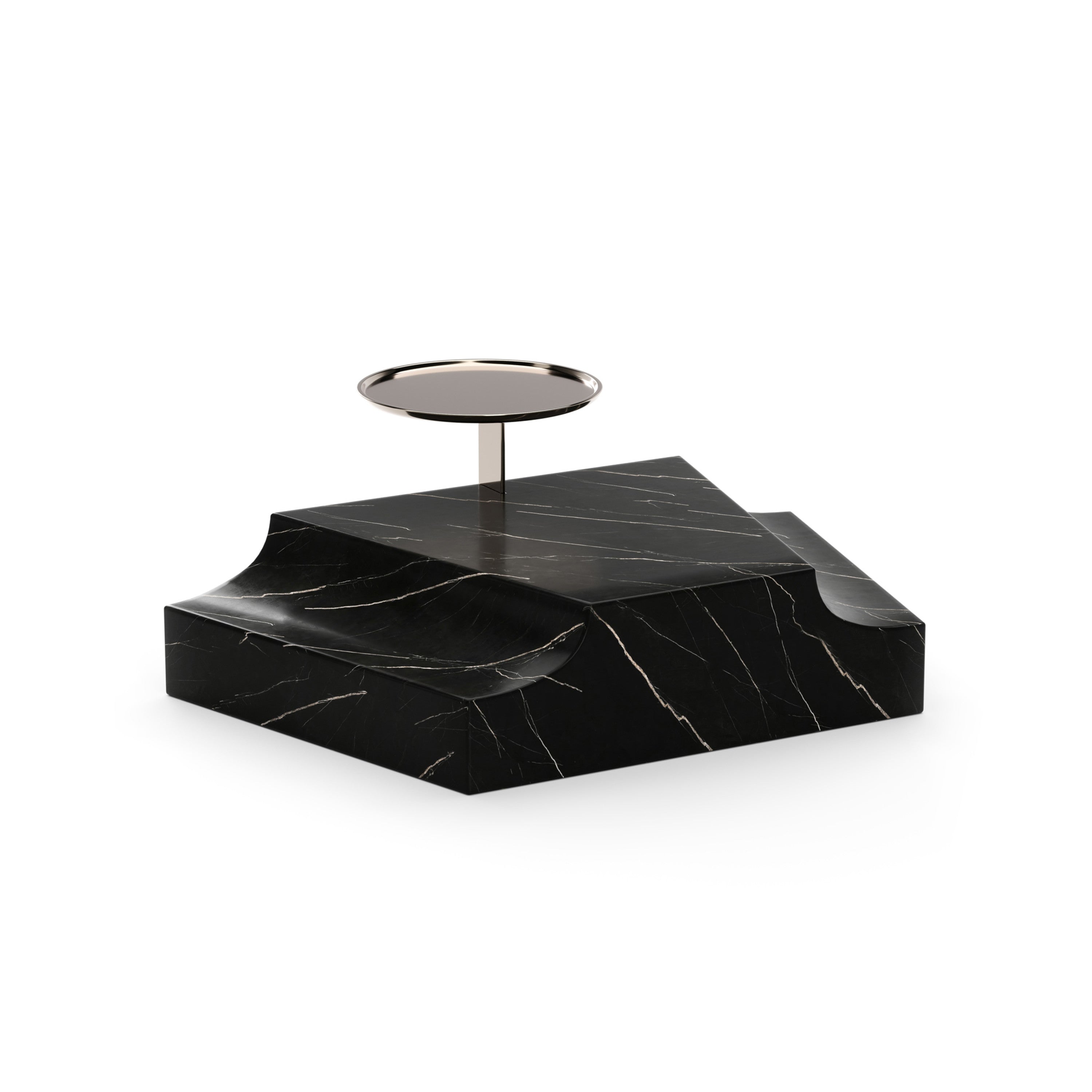 Overlap Triangular Wedge Base Dark - 3rd angle