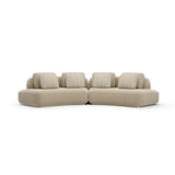 Sasso 2Pc Curved Sofa - Oatmeal - primary image