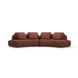 Sasso 2Pc Curved Sofa - Saffron - primary image