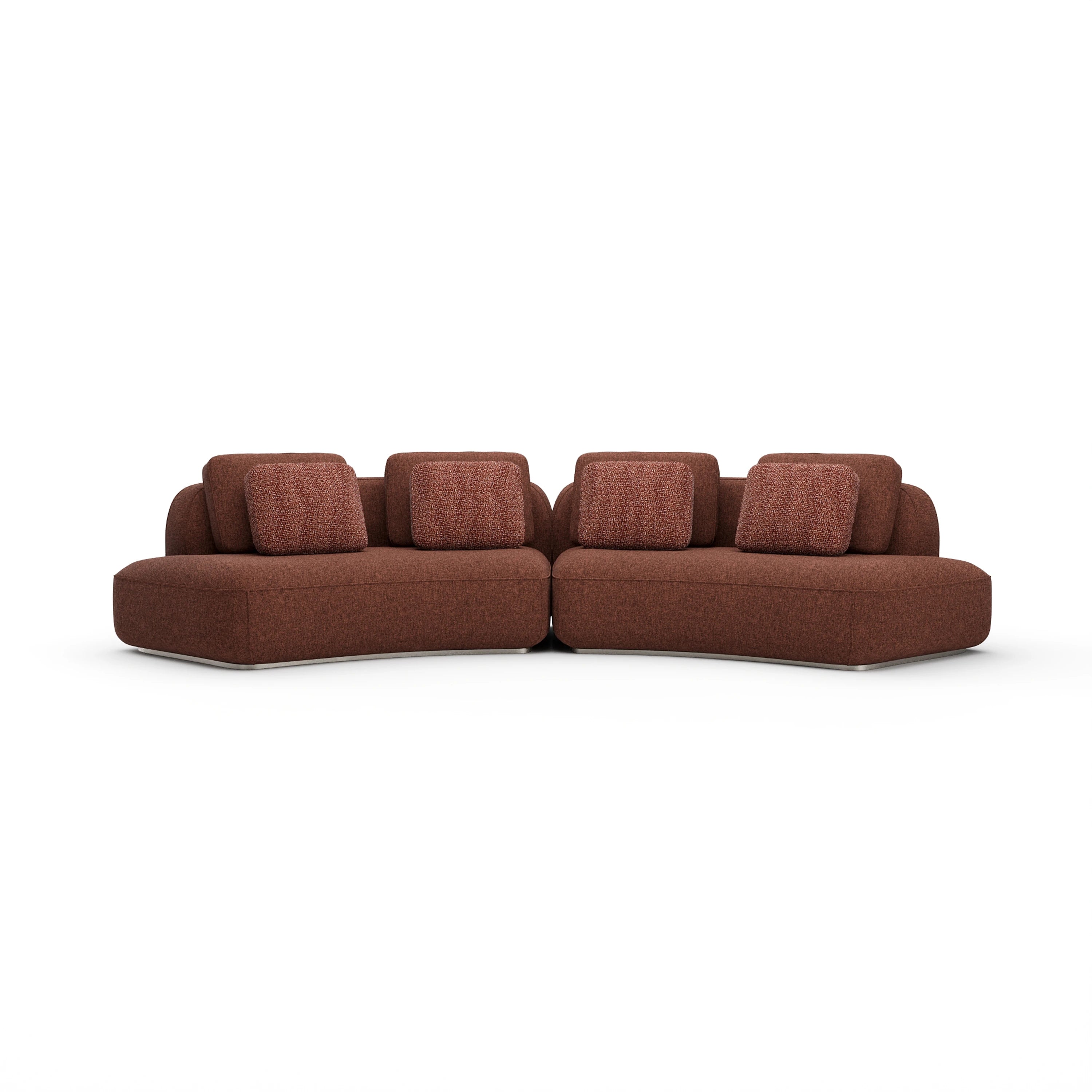 Sasso 2Pc Curved Sofa - Saffron - primary image