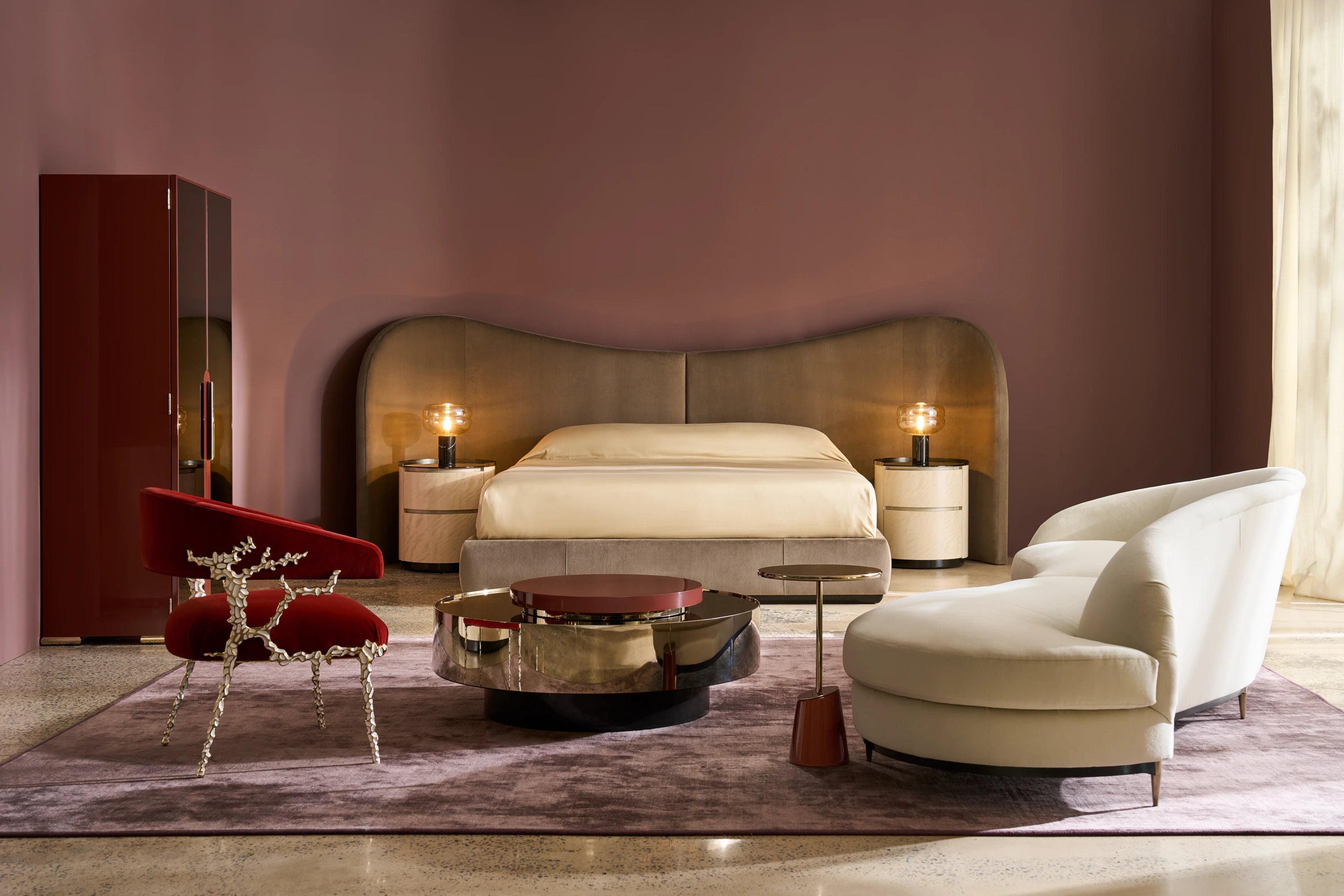 Clio King Bed in room - angle 1