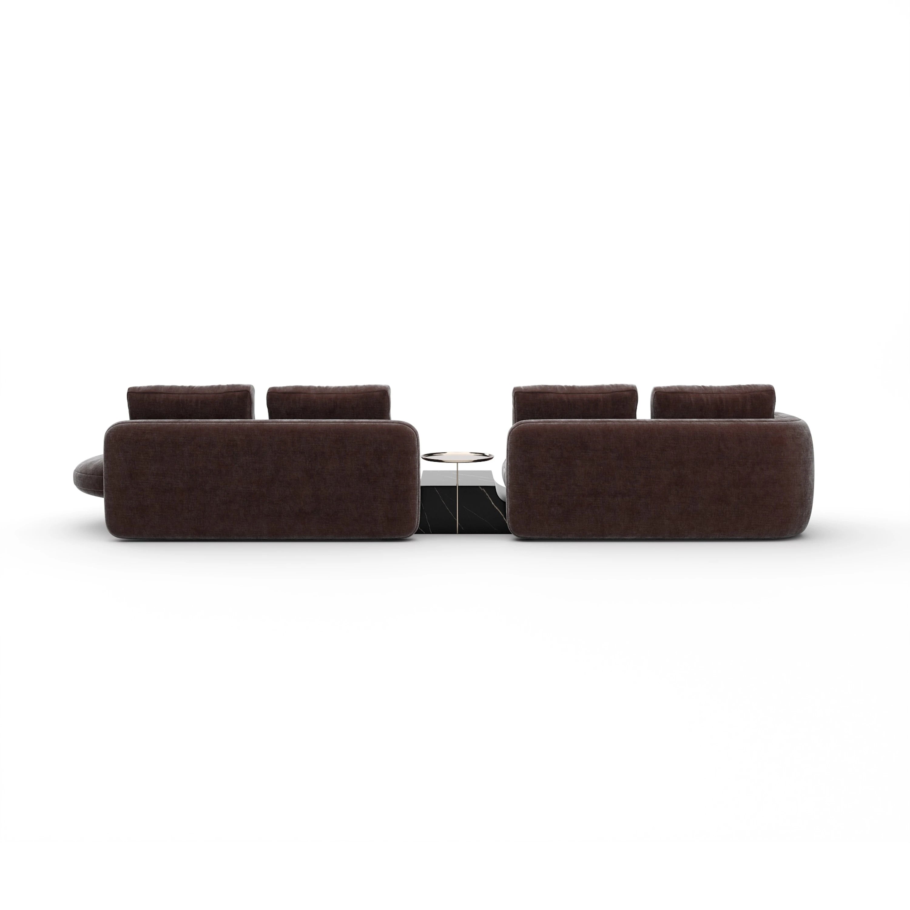 Overlap Right Bumper Sectional Dk Taupe - 3rd angle