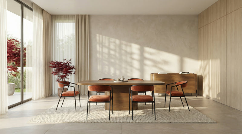 Atom Dining Table - Chocolate Nougat