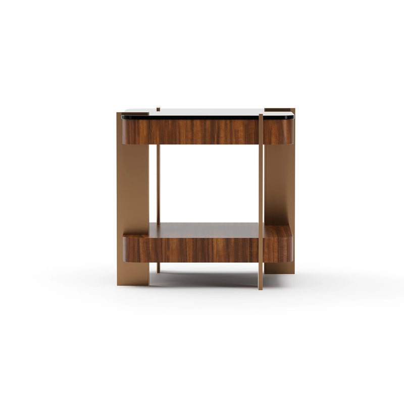 ALTURA GLASS TOP SIDE TABLE