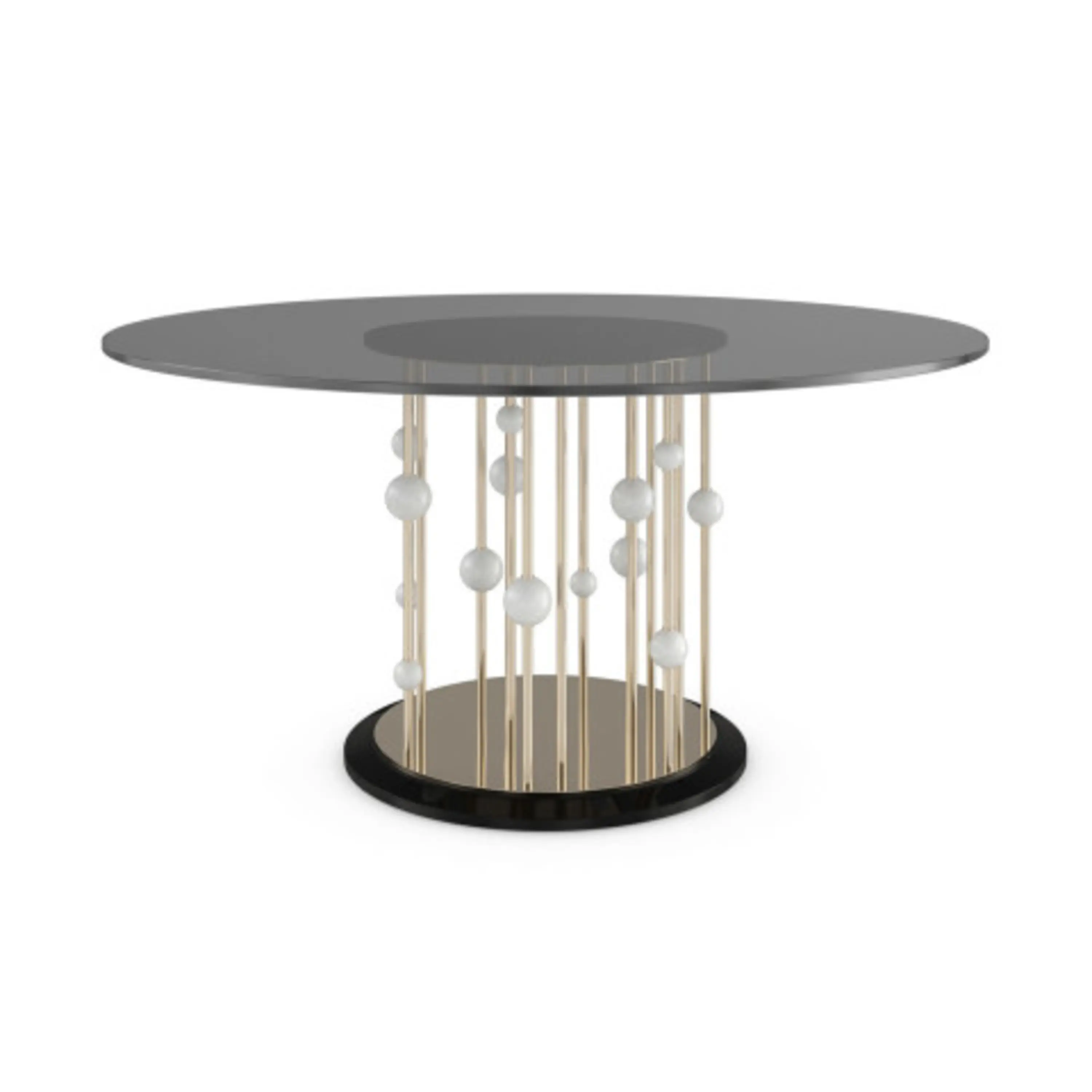 60" Round Smoked Grey Glass Top - primary image