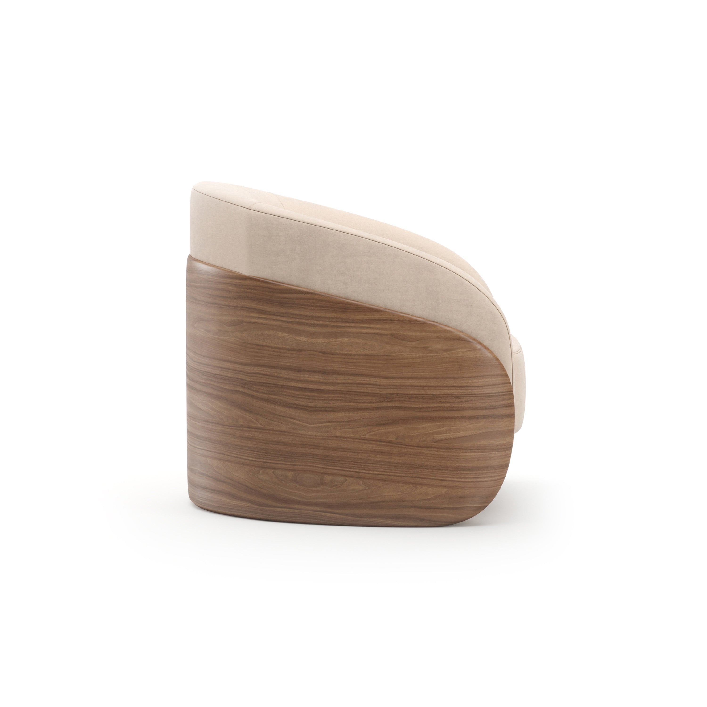 Fleur Wood Back Lounge Chair - 2nd angle
