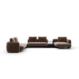 Overlap 5Pc Left Sectional Dark Taupe - primary image
