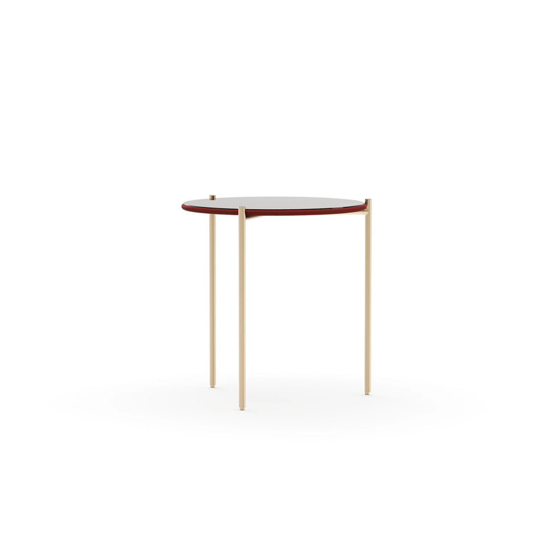 Demli Rouge Glass Side Table