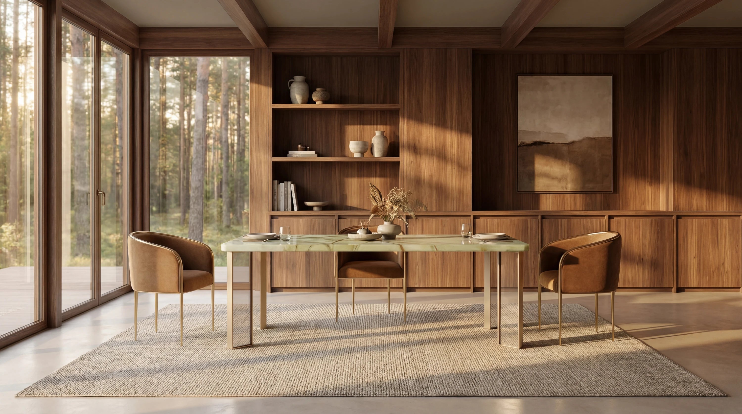 The Naturalist Dining Table in room - angle 6.0