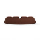 Sasso 2Pc Curved Sofa - Saffron - 3rd angle