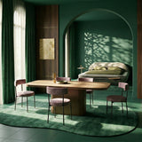 Atom Dining Table - Chocolate Nougat in room - angle 4.0