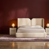 Oblique Queen Bed in room - angle 1