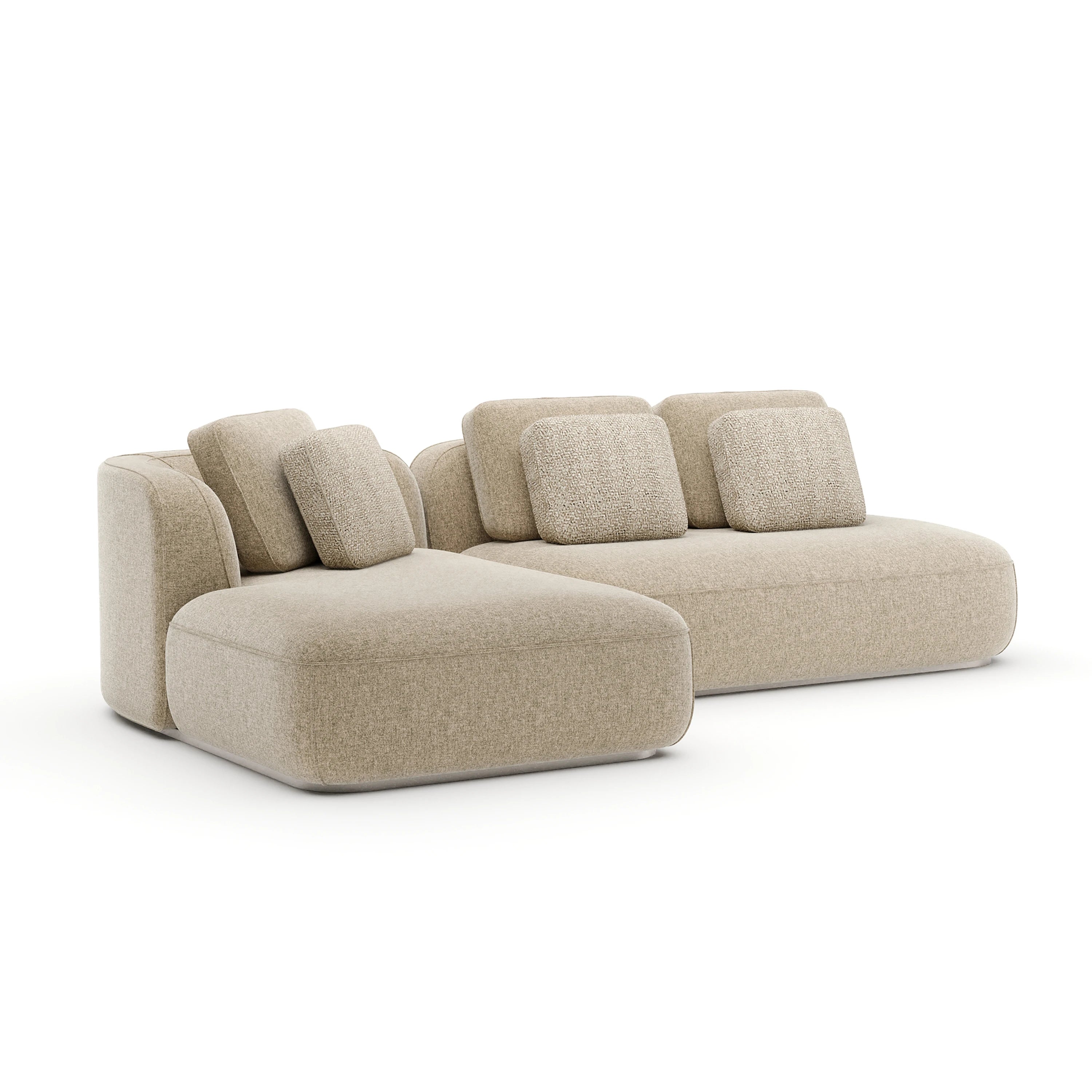 Sasso Armless Lf Chaise Sec - Oatmeal - main image