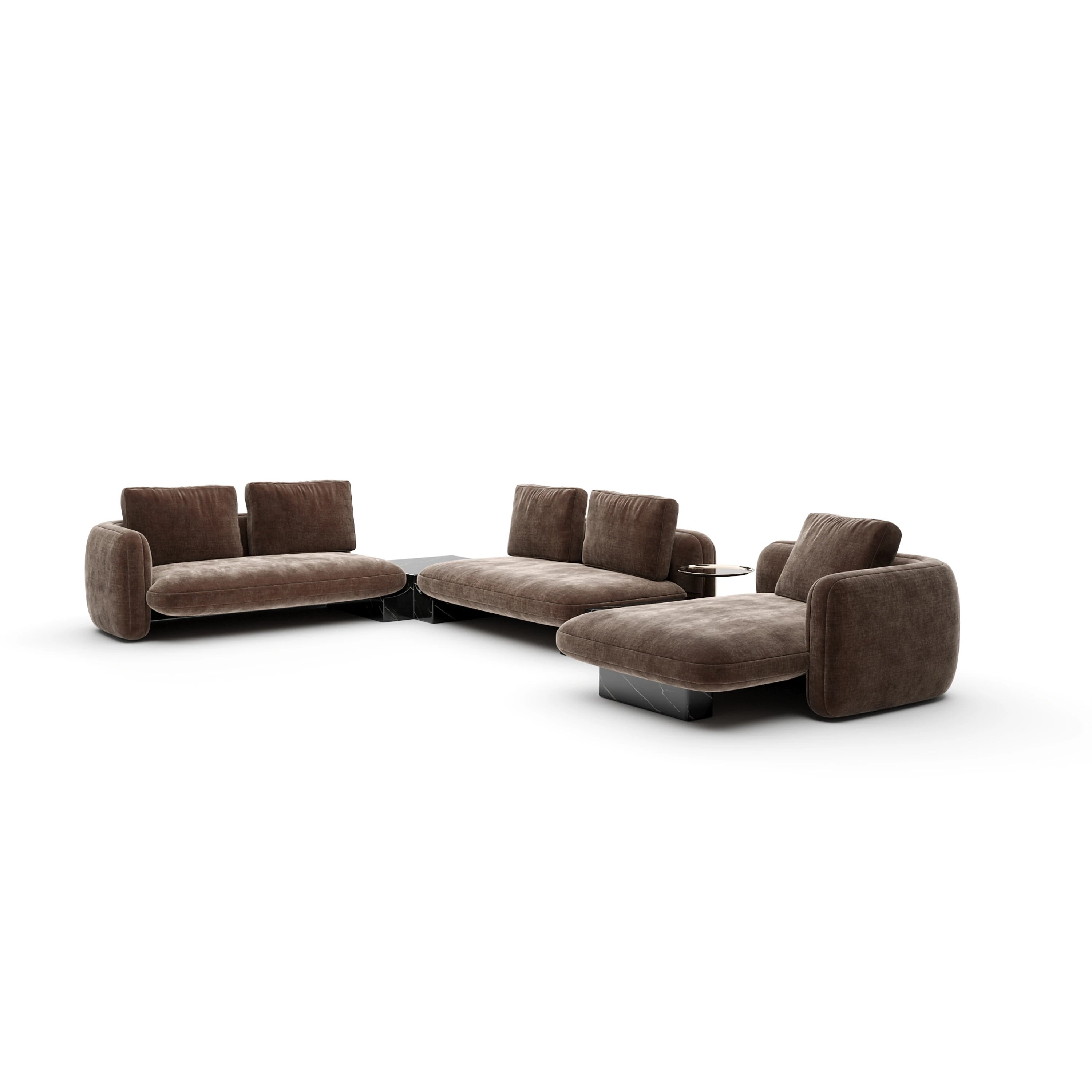 Overlap 5Pc Left Sectional Dark Taupe - main image