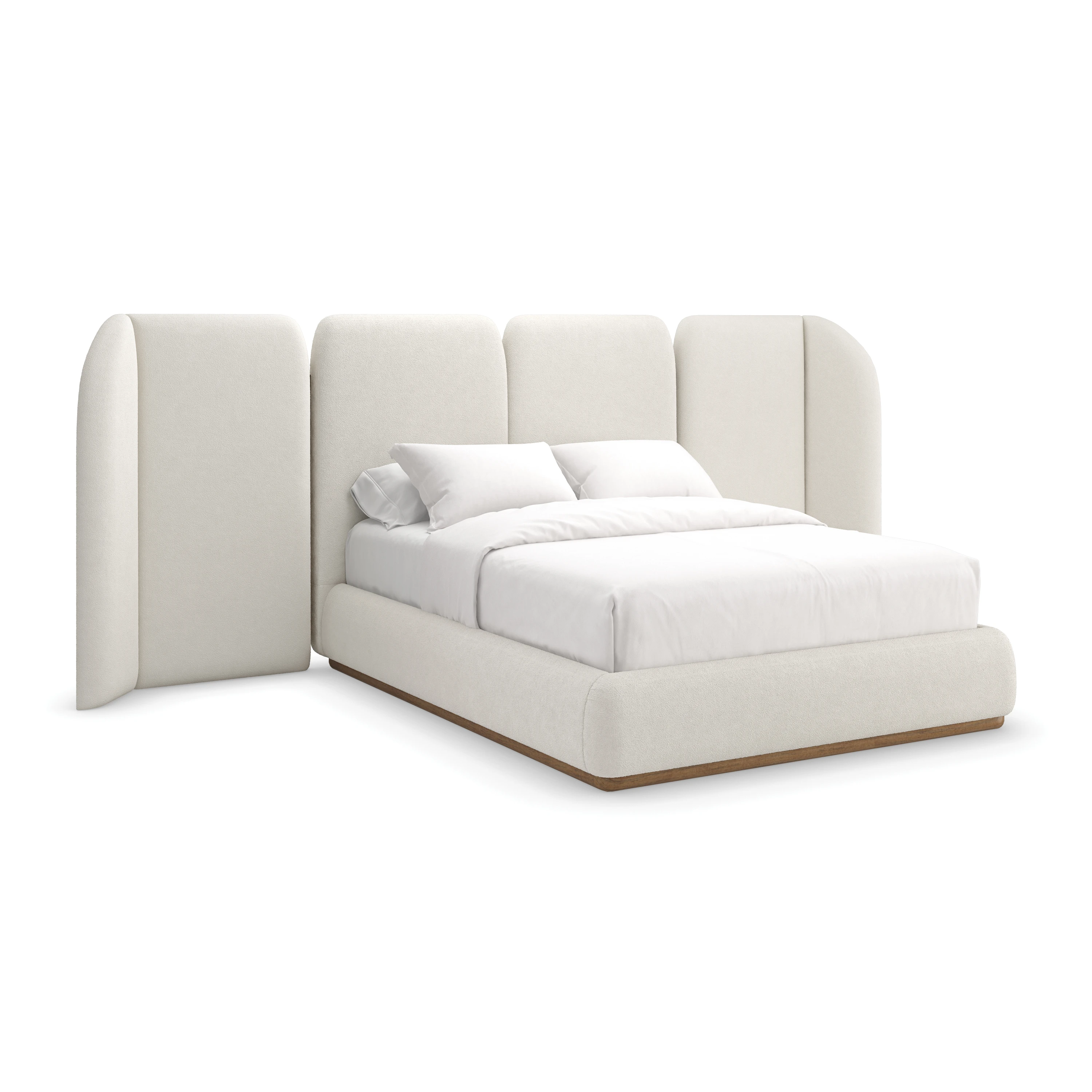 Malta Upholstered Queen Bed - 4th angle
