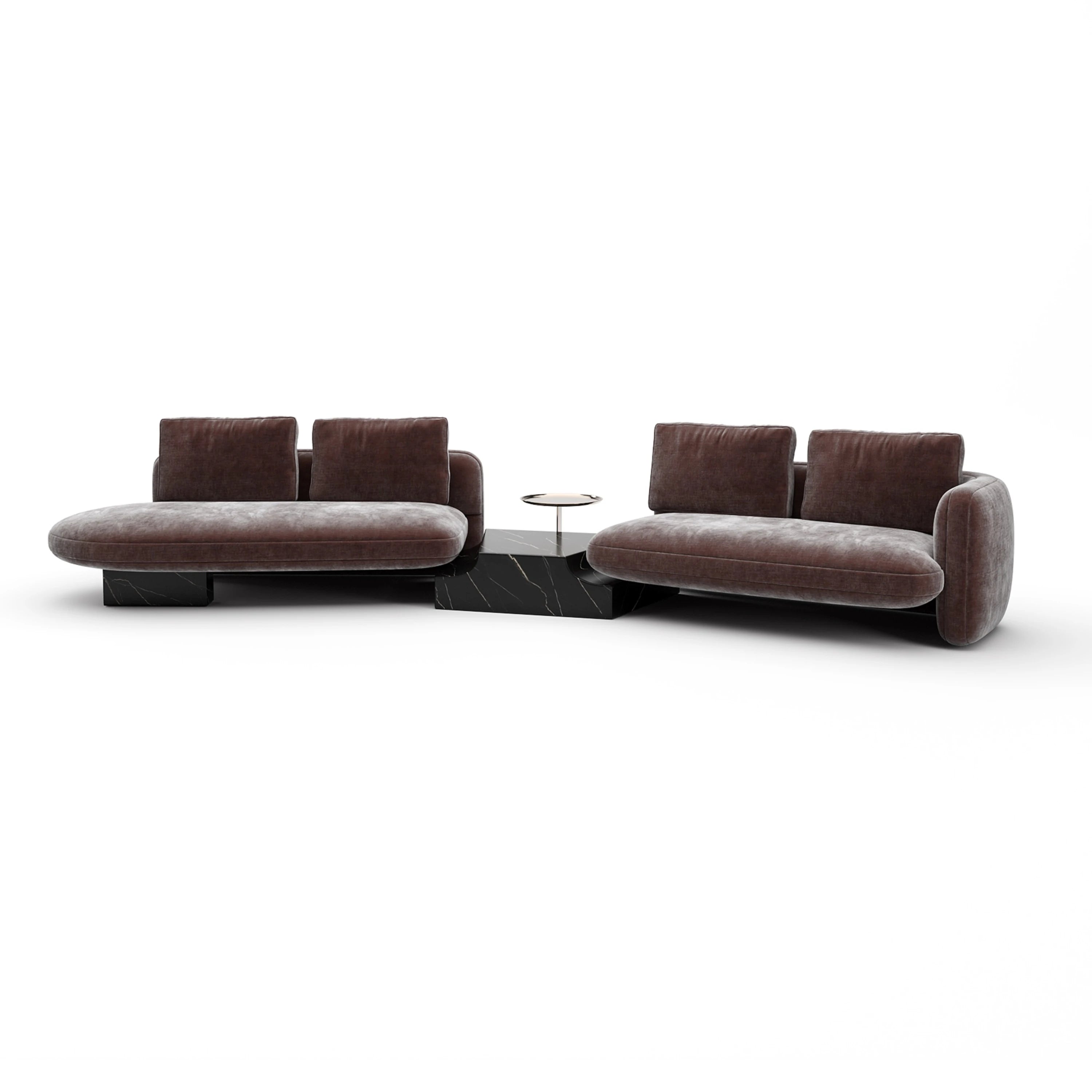 Overlap Left Bumper Sectional Dk Taupe - primary image
