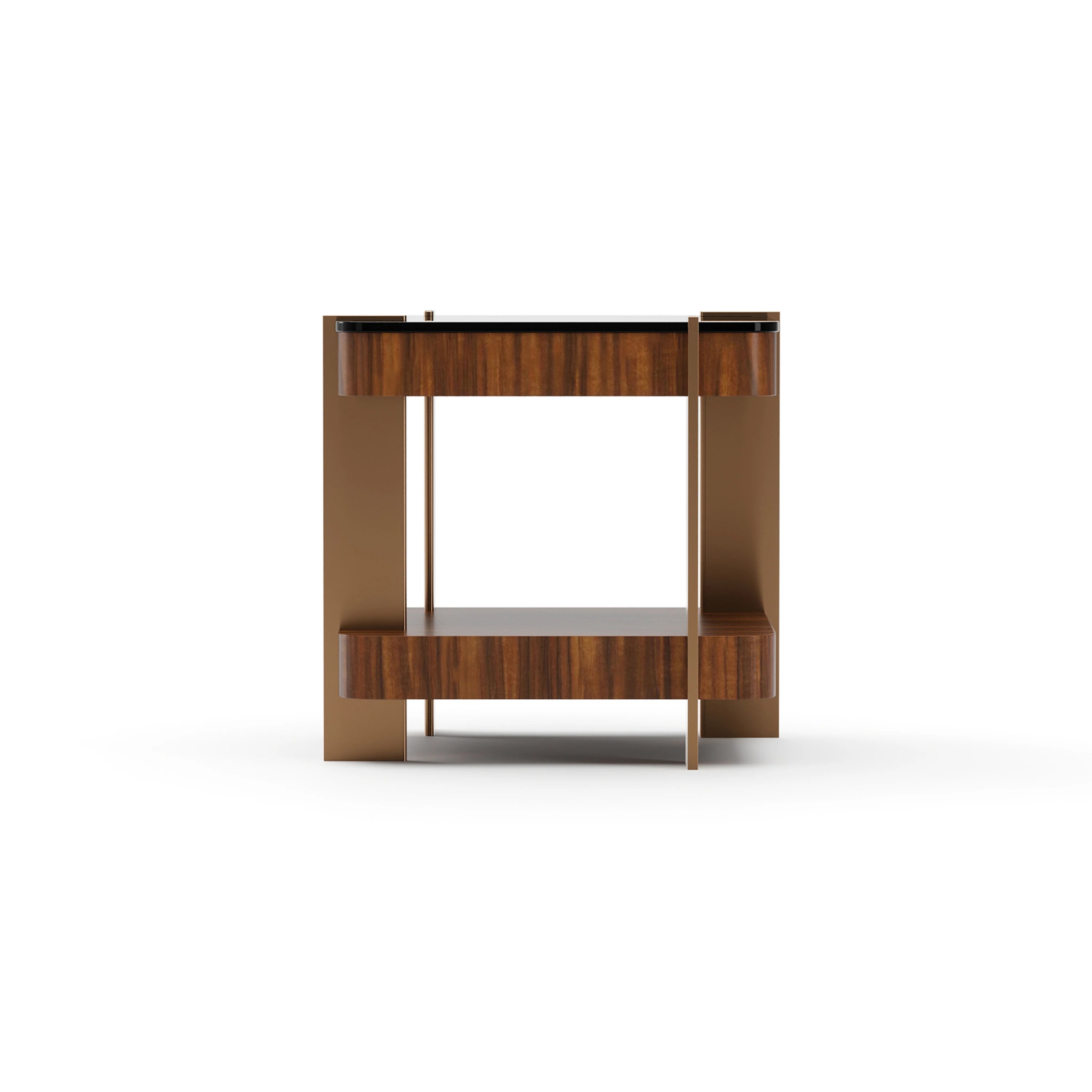 Altura Glass Top Side Table - 2nd angle