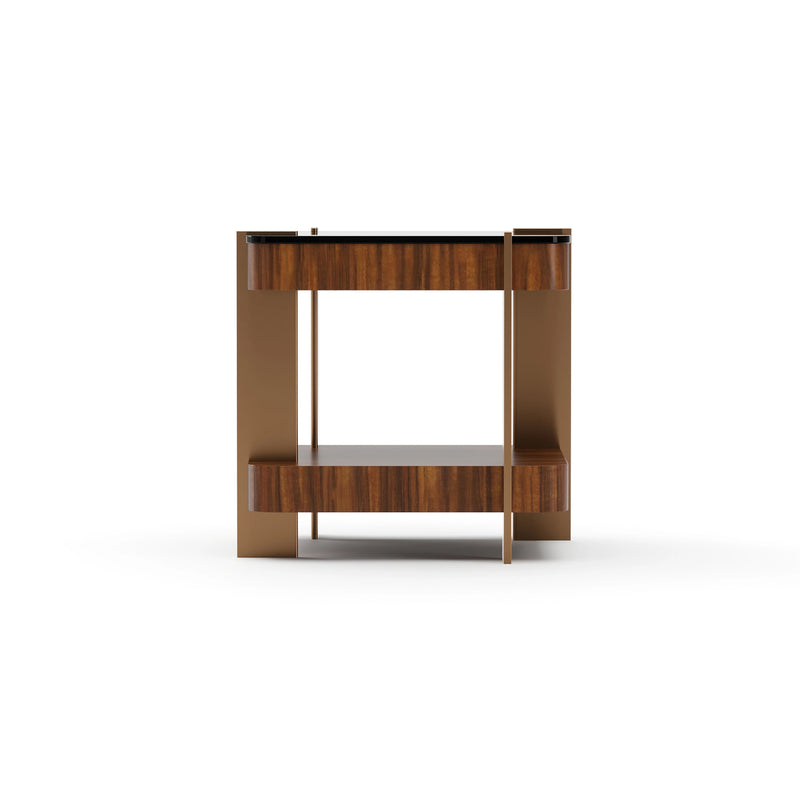 ALTURA GLASS TOP SIDE TABLE