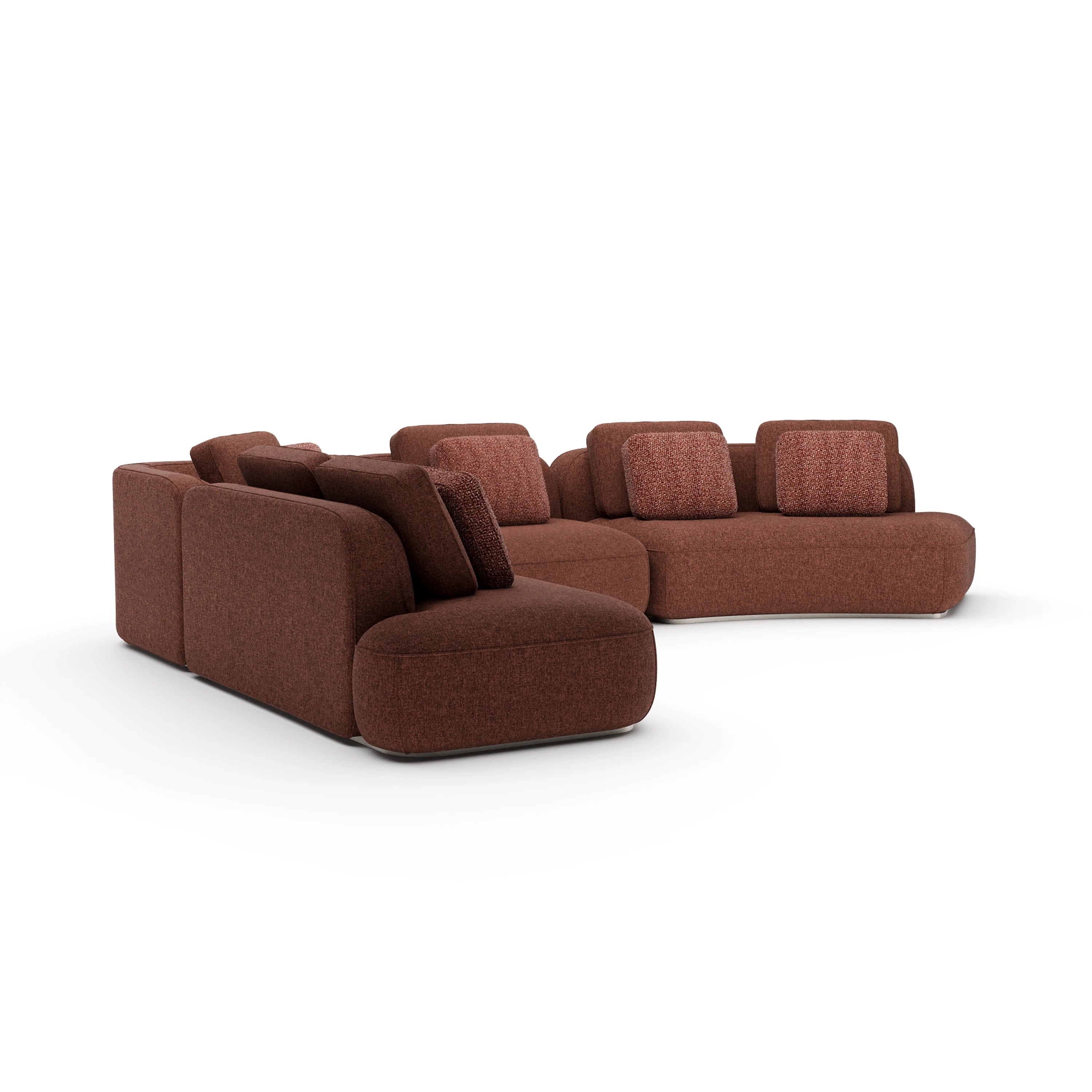 Sasso Large Curved L Sec - Saffron - 2nd angle