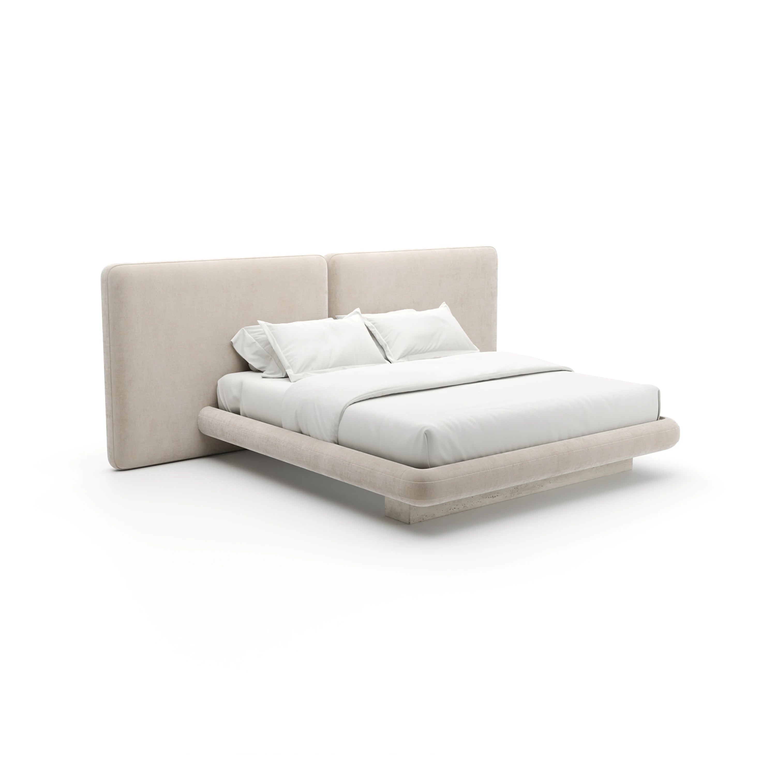 Overlap Uph 2 Panel  Kg Bed Ivory - main image