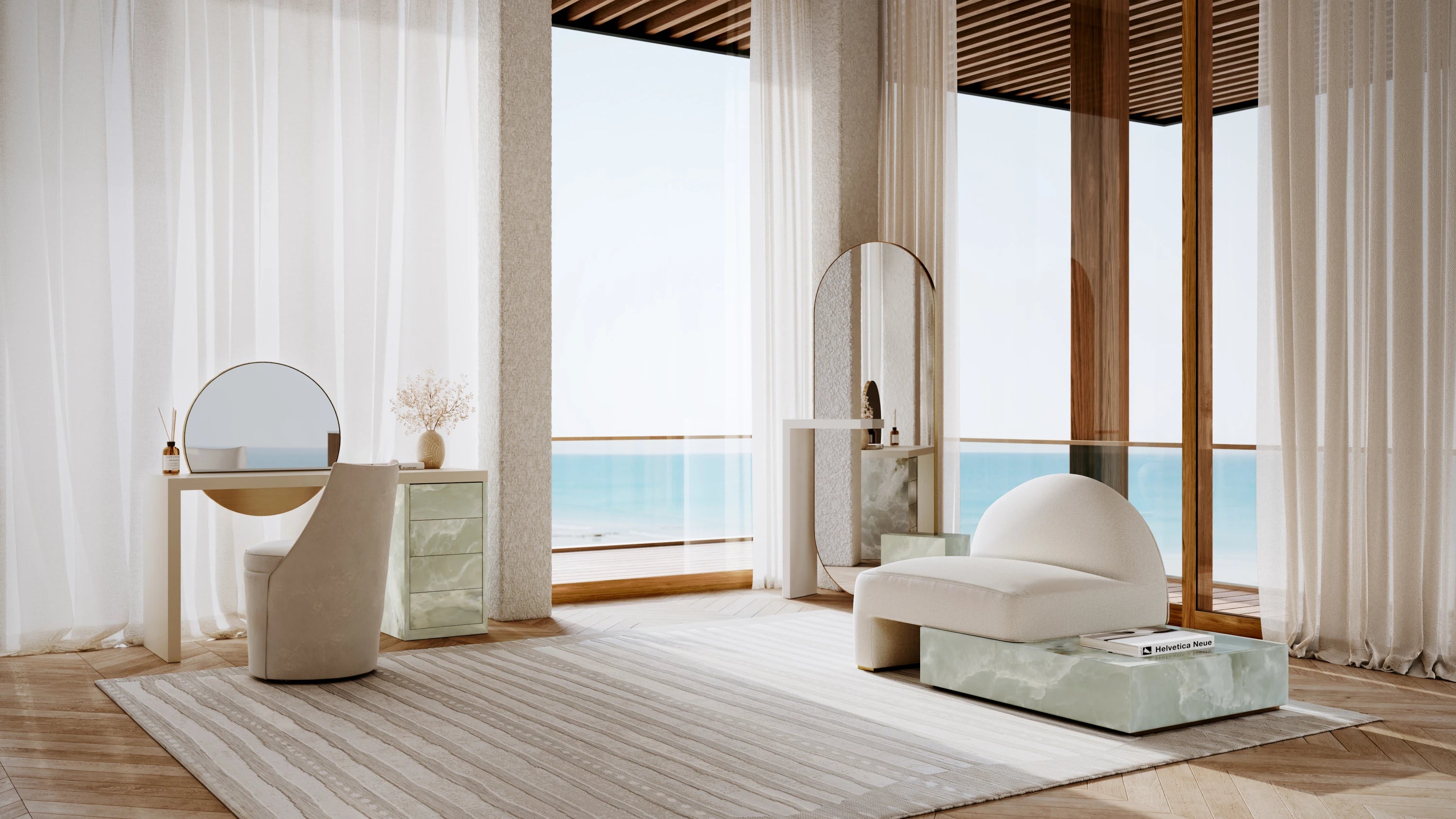 Monaco Vanity in room - angle 1