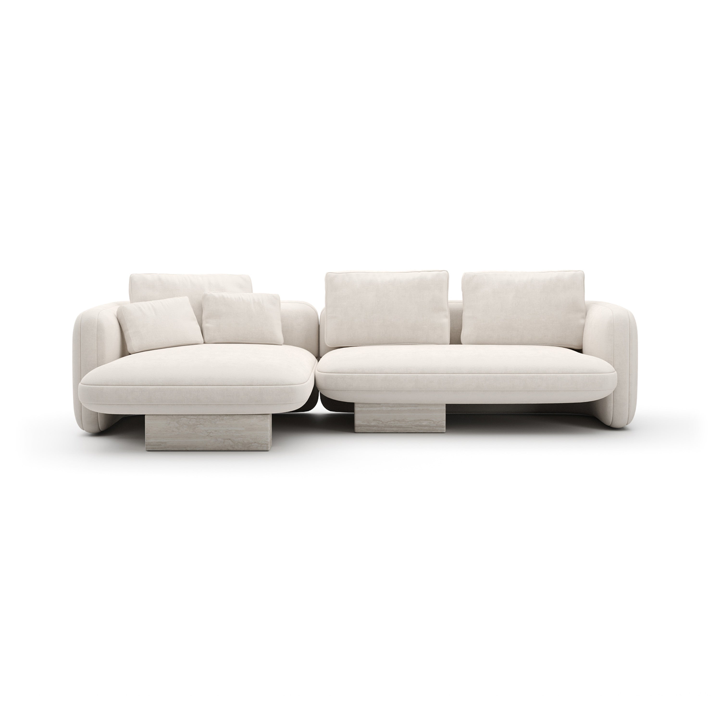 *Overlap Left Chaise Sec Small Ecru - main image
