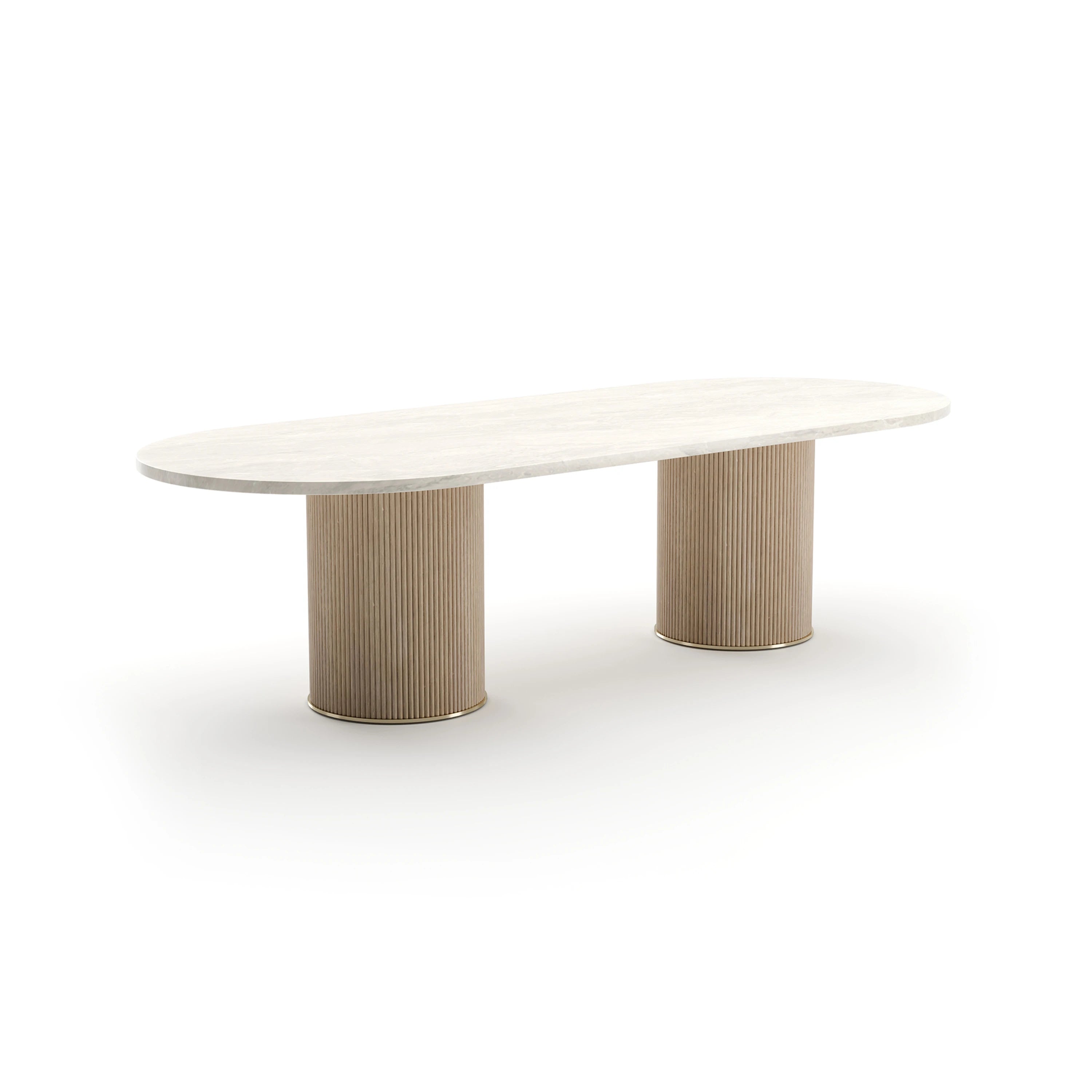 Rhythm  Oval Stone Top Dining Tbl - main image