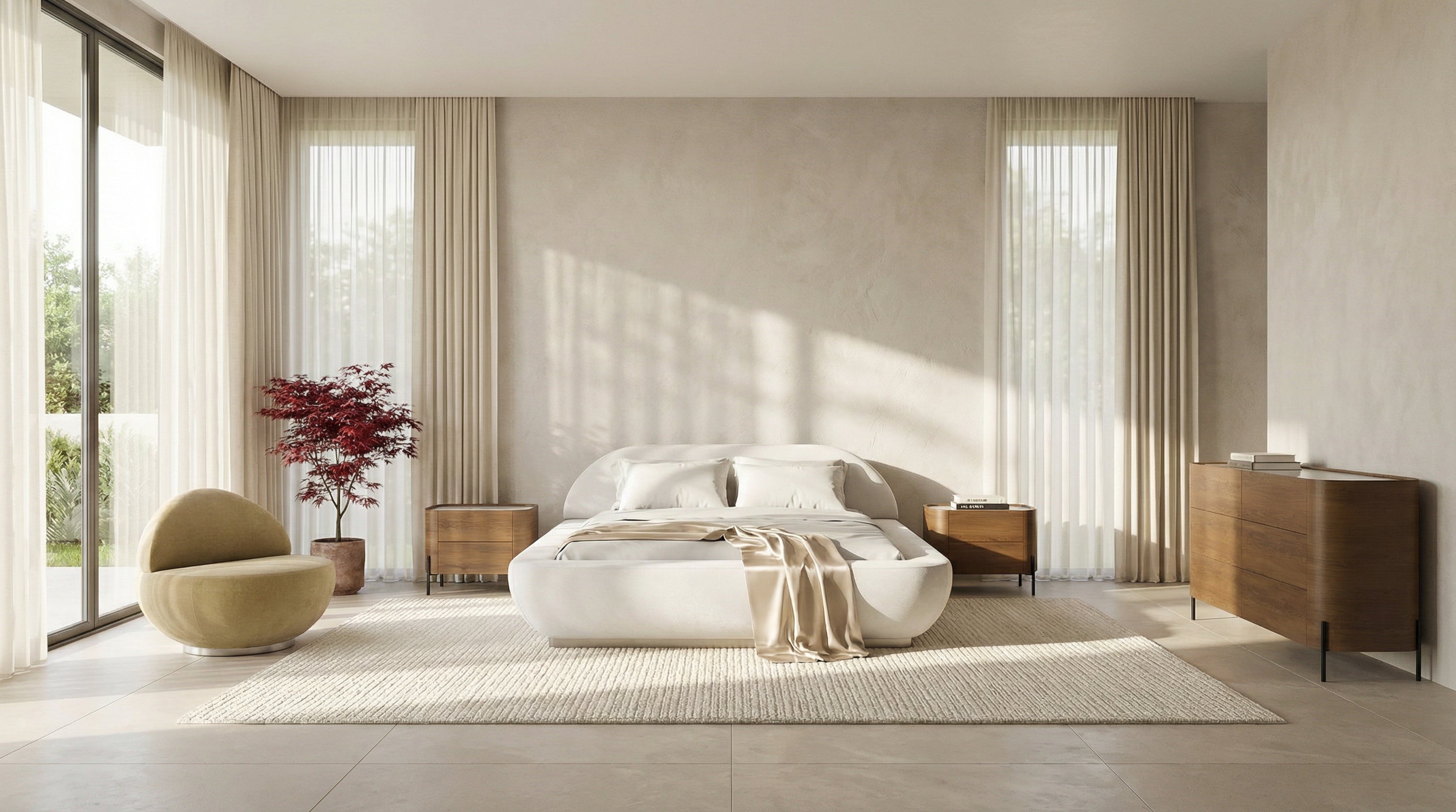 Jagger King Bed - Ivory in room - angle 3.0