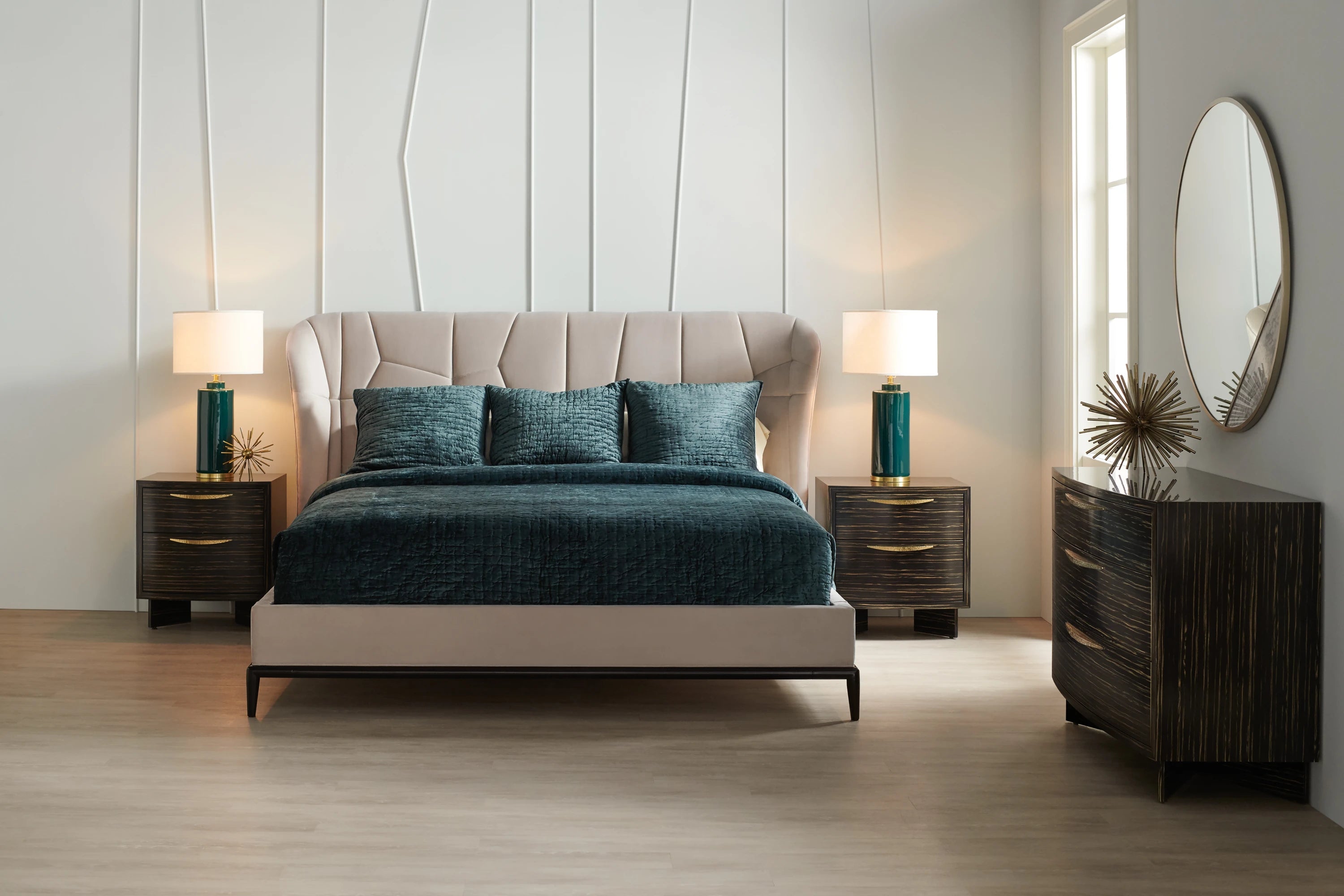 Vector Uph Bed - King in room - angle 1