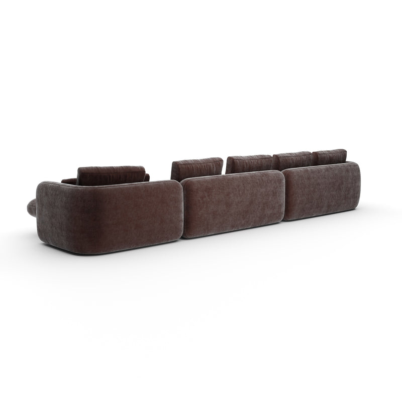 Overlap Right Chaise Sec Large Dk Taupe