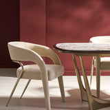 Gazelle Dining Chair - Ivory in room - angle 1