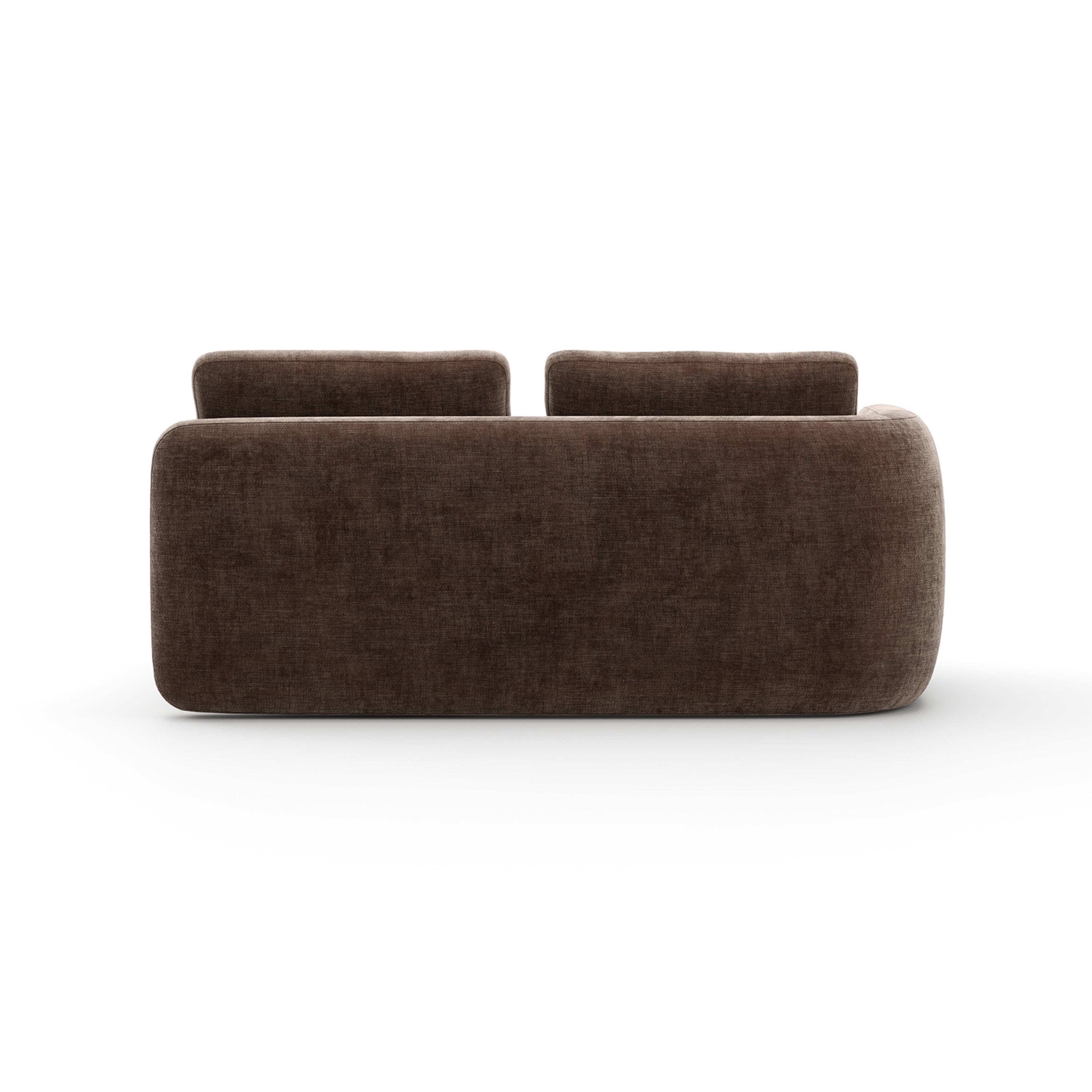 Overlap Laf Loveseat Dark Taupe - 4th angle