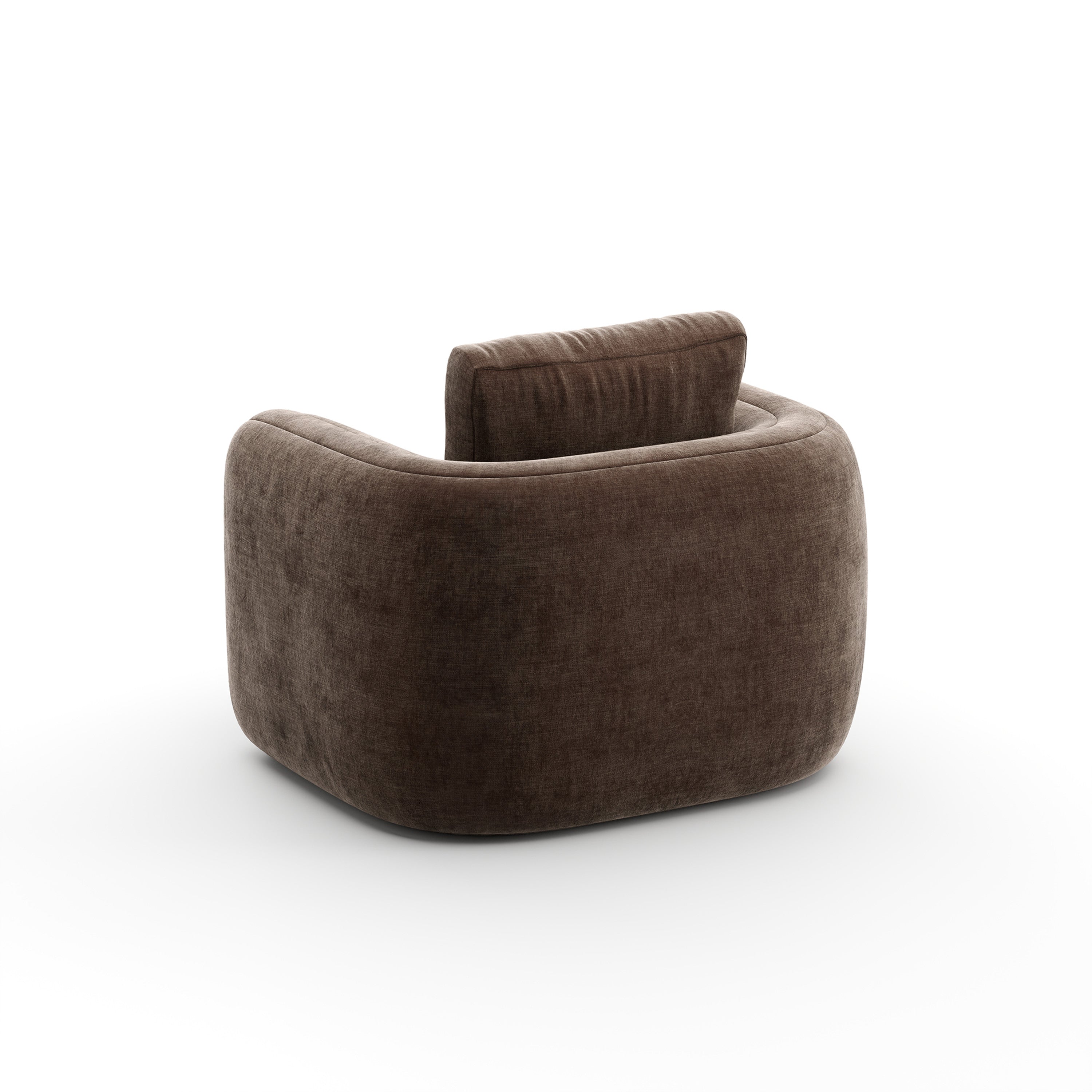 Overlap Chair Dark Taupe - 3rd angle