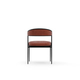 Dario Chocolate Side Chair - Rouge - 3rd angle