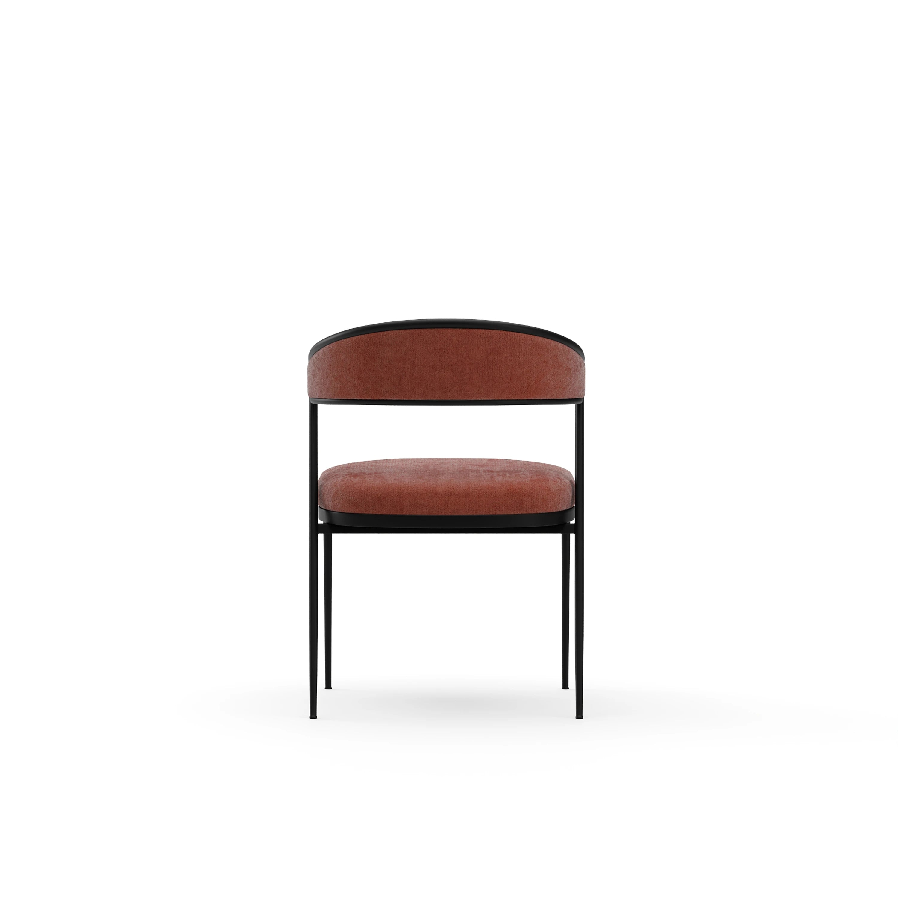 Dario Chocolate Side Chair - Rouge - 3rd angle
